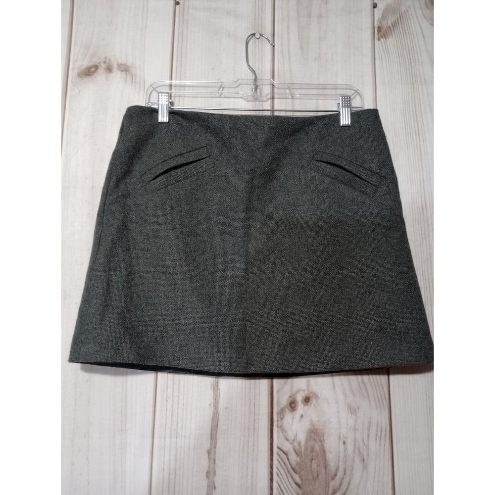 Willi Smith Skirt Ladies 6 Gray Wool Blend Short Pencil